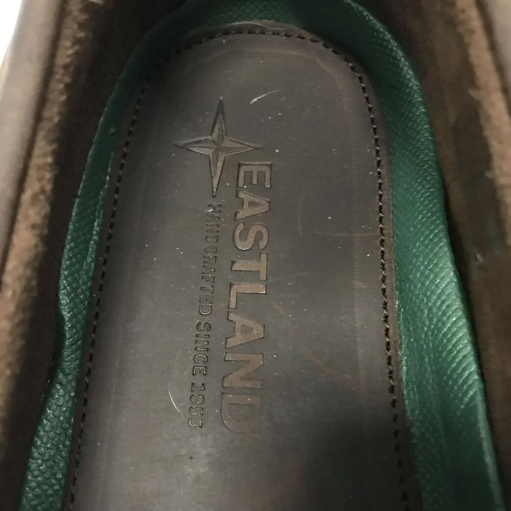 EASTLAND Mens 13/47 Sea Dog Boat Shoes Brown Waxed Leather NWOT